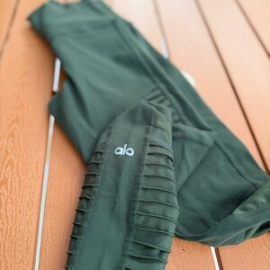 Alo Yoga High Waist Moto Leggings Hunter Green Size XS